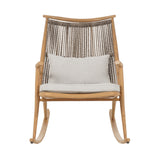 Rattan Backrest Outdoor Rocking Chair | Maison Naturelle