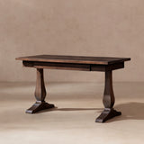 Whitmore Reclaimed Pine Writing Desk, Java Brown with Natural Grain - OROA Modern Furniture
