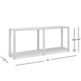 Milo Cerused Reclaimed Pine Console Table with Lower Shelf, Light Natural - OROA Online Furniture