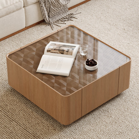 Modern Wooden Square Coffee Table | Maison Naturelle