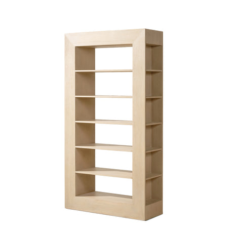 Ellis Open Back Wood Display Shelf, Brushed White Reclaimed Pine - OROA Online Furniture