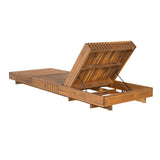 Lounge Chaise Set, Acacia Solid Wood - OROA