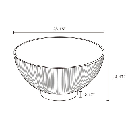Stylish Coffee Table Round - Gold Base