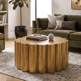 Antique Gold Scalloped Coffee Table