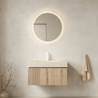 Contemporary Bathroom Vanity & Sink Travertine - OROA