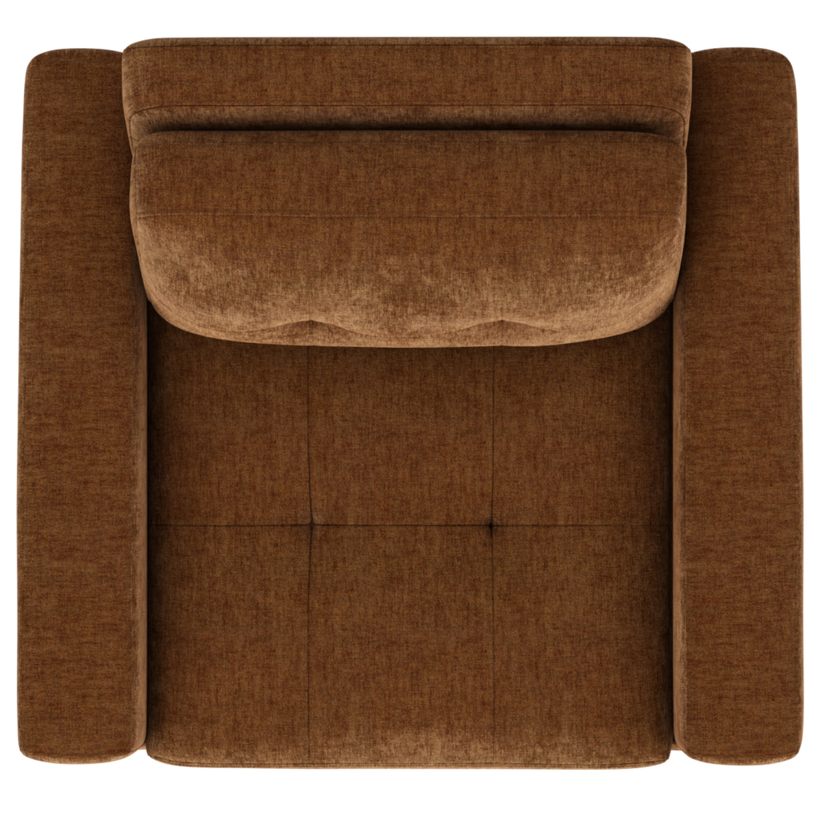 Russet Upholstered Chair, Orange and Dark Brown Polyester - OROA Modern Furniture