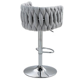 Swivel Adjustable Bar Stools Gray (S/2) - OROA