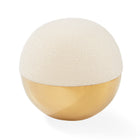 Honed Brass Round Tuffet | Jonathan Adler Alphaville | Oroa.com