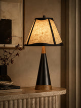 Art Deco Mica Shade Table Lamp – OROA – angled view