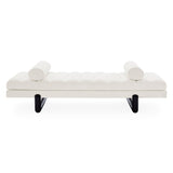 White Channeled Bouclé Daybed | Jonathan Adler Aspen | Oroa.com