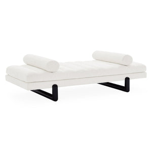 White Channeled Bouclé Daybed | Jonathan Adler Aspen | Oroa.com
