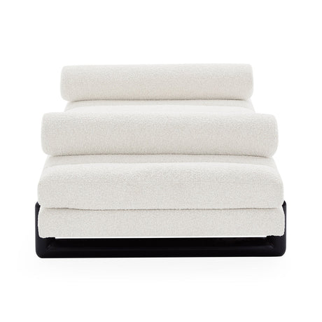 White Channeled Bouclé Daybed | Jonathan Adler Aspen | Oroa.com
