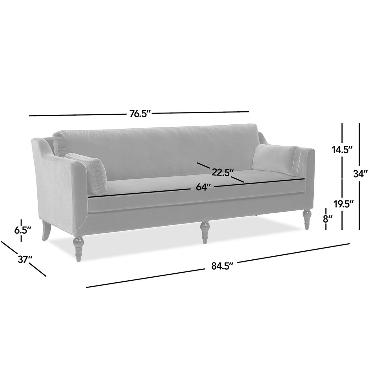 Josephine Modern Upholstered Sofa with Solid Wood Legs, Deep Brown Performance Velvet - OROA Modern Furniture