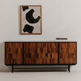 Black Mango Wood Storage Sideboard