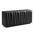 Black Geometric Four-Door Sideboard — three-quarter view