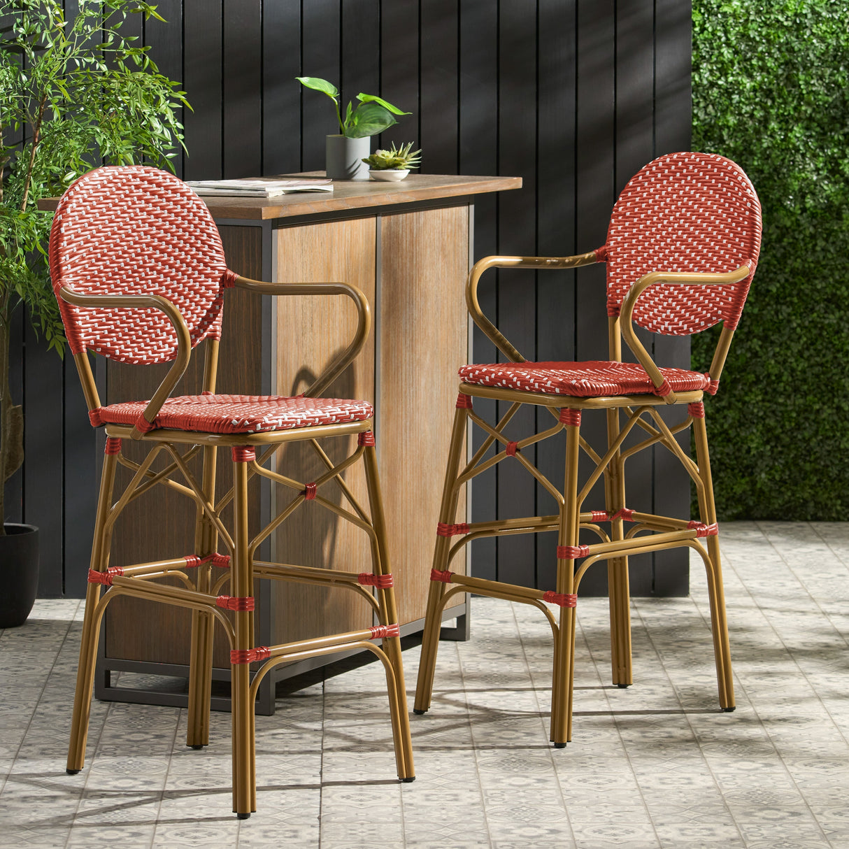 Outdoor Bar stool - French Bistro Red