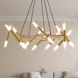 Golden Modern Chandelier Light Fixture with Branch Design
