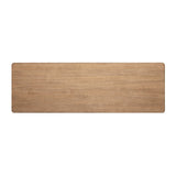 Turnkey Modern Trestle Console Table, Antique Natural Brown Reclaimed Pine - OROA Modern Furniture