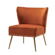 orange velvet chair by catchy design