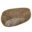 Sculptural Gold Oval Coffee Table | Catchy