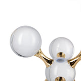 Clear Glass and Gold Finish Decorative Sculpture