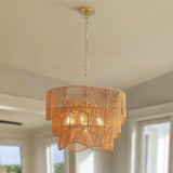 Handwoven Paper Rattan Boho Chandelier - OROA