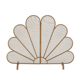 Gold Metal Fireplace Screen