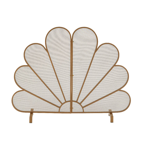Gold Metal Fireplace Screen