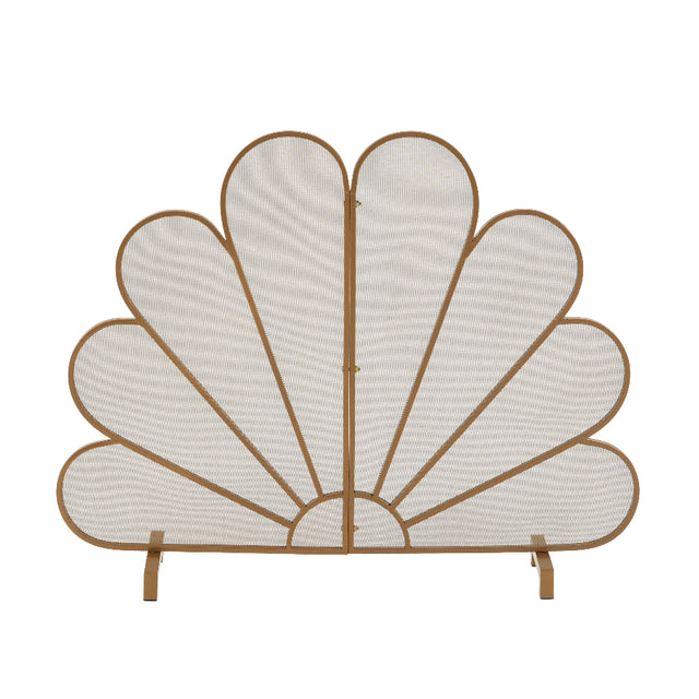 Gold Metal Fireplace Screen