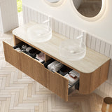 Bathroom Vanity & Glass Sink- OROA