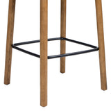 Minimalist Low Back Walnut Counter Stool - OROA