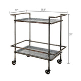 Industrial Gray Bar Cart - OROA