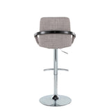Gray Black Wood Adjustable Swivel Bar Stools Set of 2 – OROA, view 4