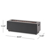 Modern Dark Grey - Outdoor Iron Propane Fire Pit