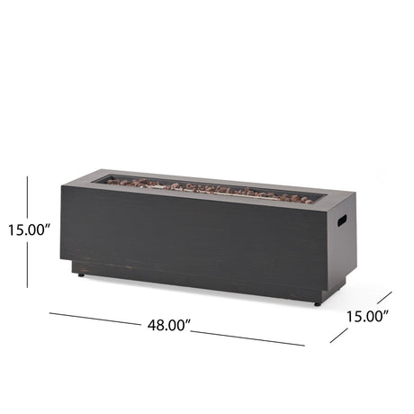 Modern Dark Grey - Outdoor Iron Propane Fire Pit