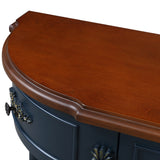 Modern European furniture - Retro Curved Wood Console Table - www.oroa.com