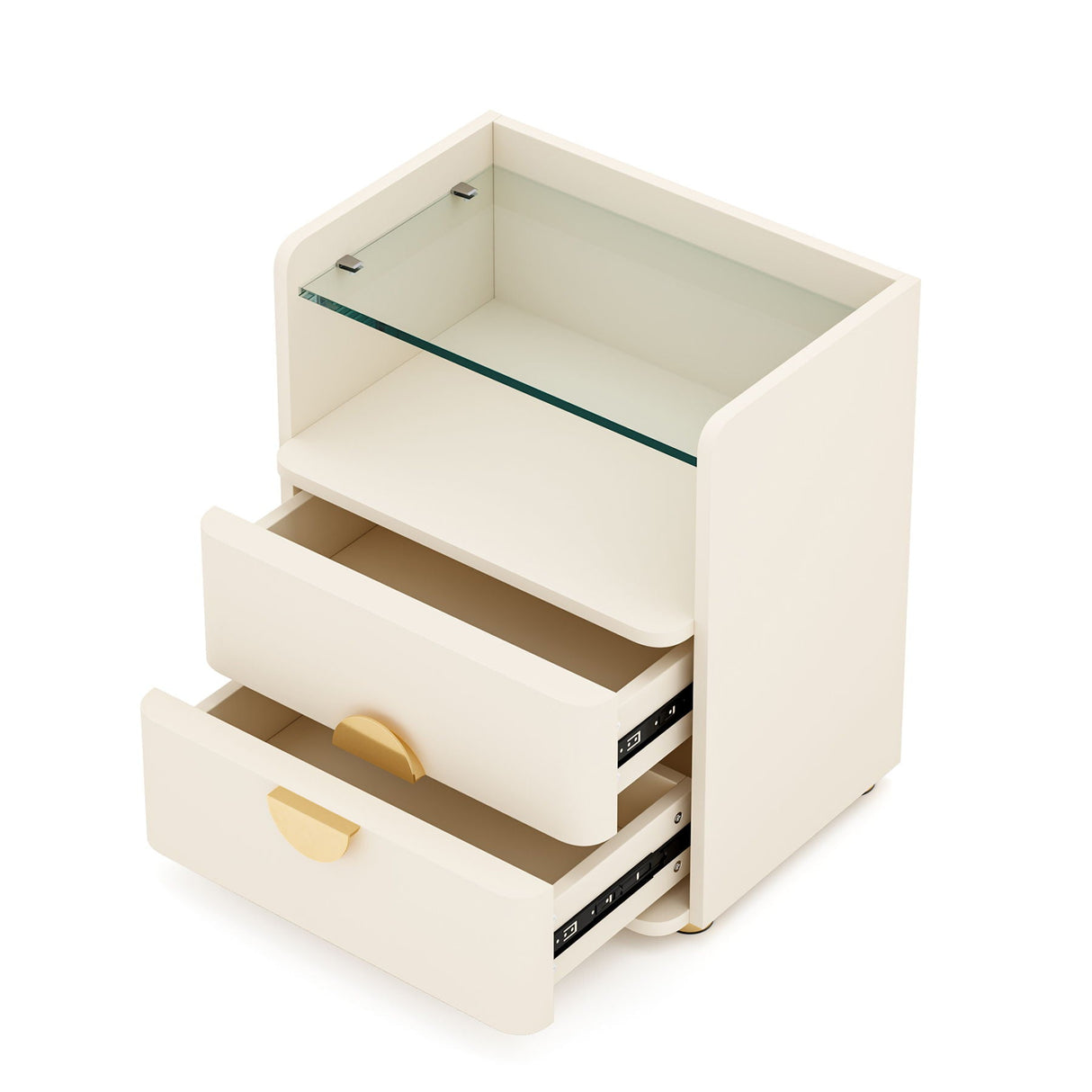 2 Drawer Nightstand - Beige Classic