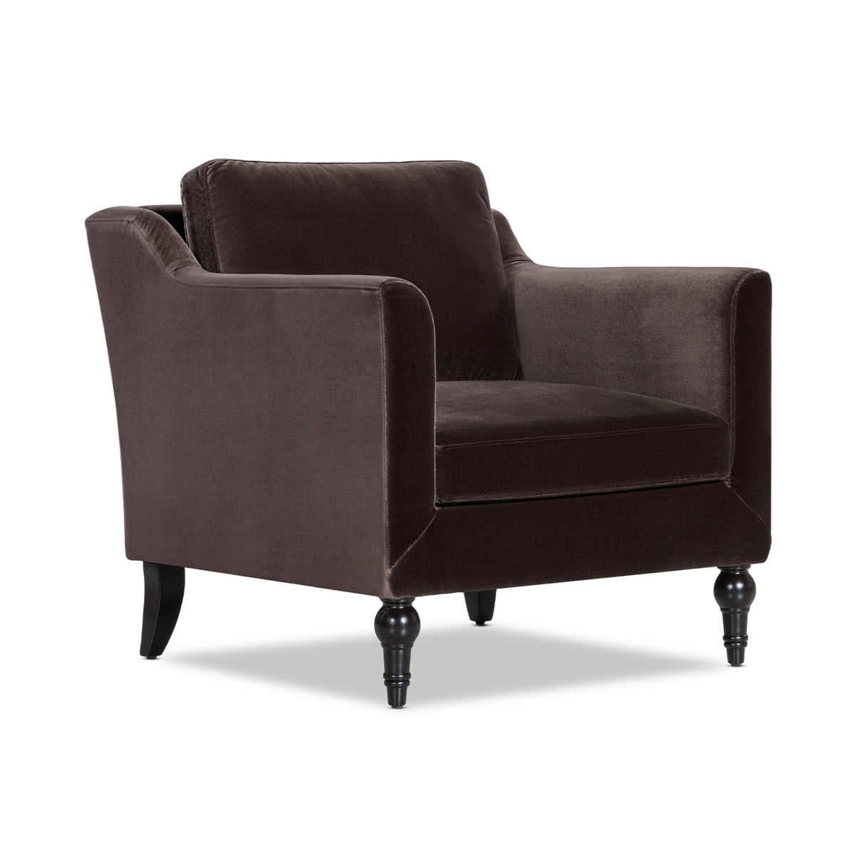 velvet brown chair