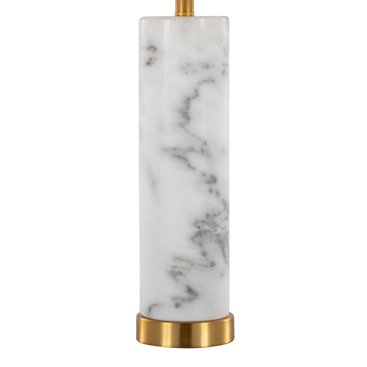 Marabella - Contemporary Marble Table Lamp (S/2)- Brass / White