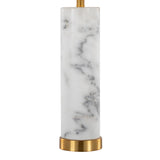 Marabella - Contemporary Marble Table Lamp (S/2)- Brass / White