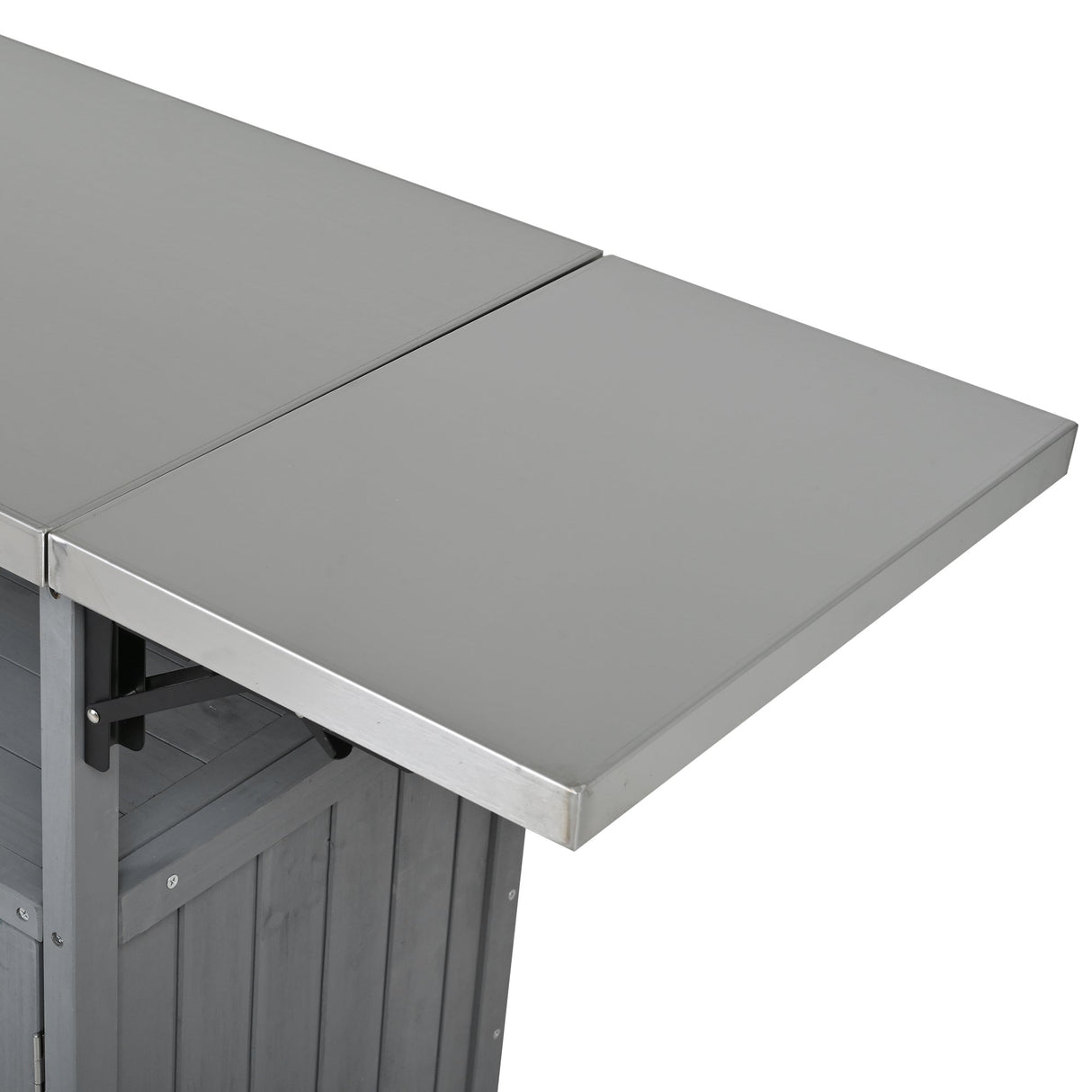 Foldable Outdoor Kitchen Island Patio - Gray