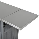 Foldable Outdoor Kitchen Island Patio - Gray