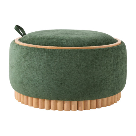 green storage ottoman