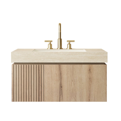 Roma Travertine Bathroom Vanity & Sink - OROA