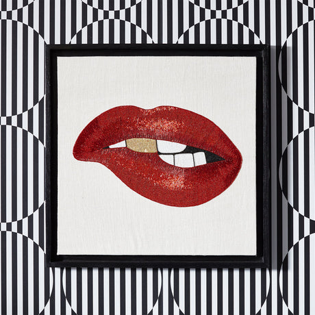 Red Lips Beaded Art | Jonathan Adler Bitten | Oroa.com
