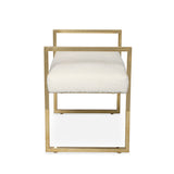 Ivory Bouclé Bench | Jonathan Adler Beaumont | Oroa.com