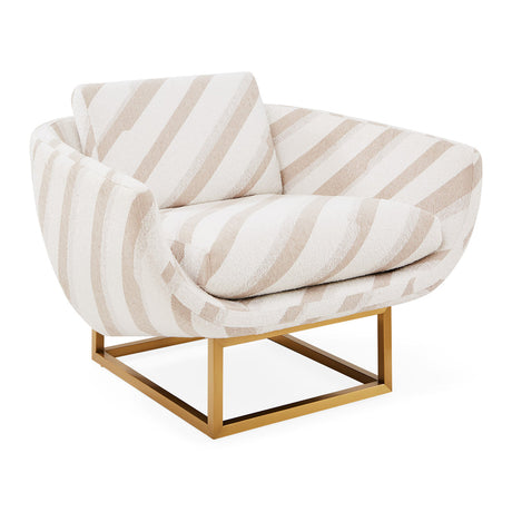 Diagonal Pattern Bouclé Lounge Chair | Jonathan Adler Beaumont | Oroa.com