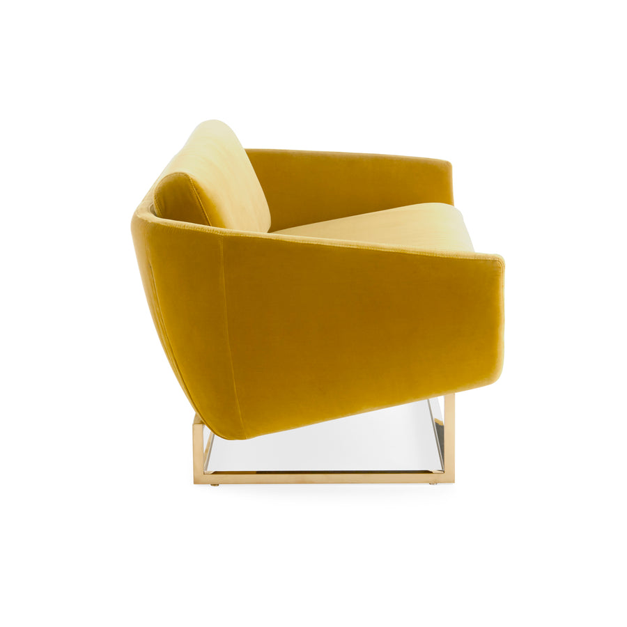 Brass Base Settee | Jonathan Adler Beaumont | Oroa.com