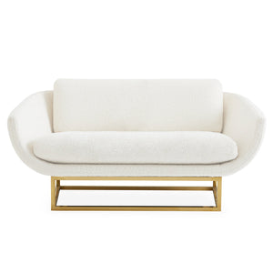 Brass Base Settee | Jonathan Adler Beaumont | Oroa.com