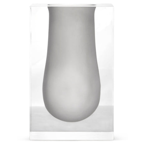 White Acrylic Scoop Vase L | Jonathan Adler Bel Air | Oroa.com